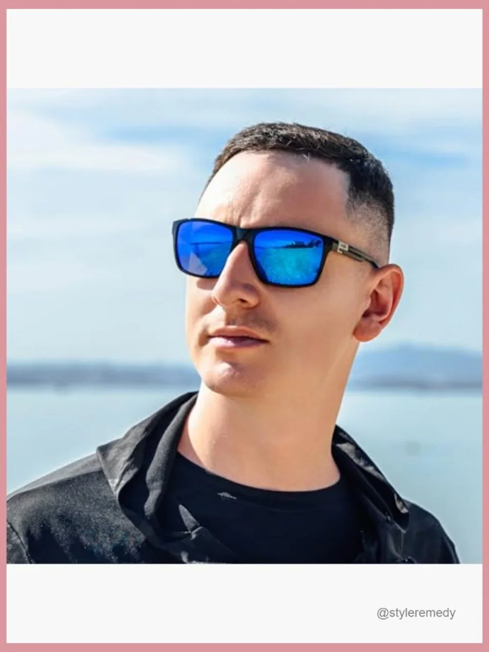Polarized Sunglasses for Men Driving Running Golf Sports UV Protection Square